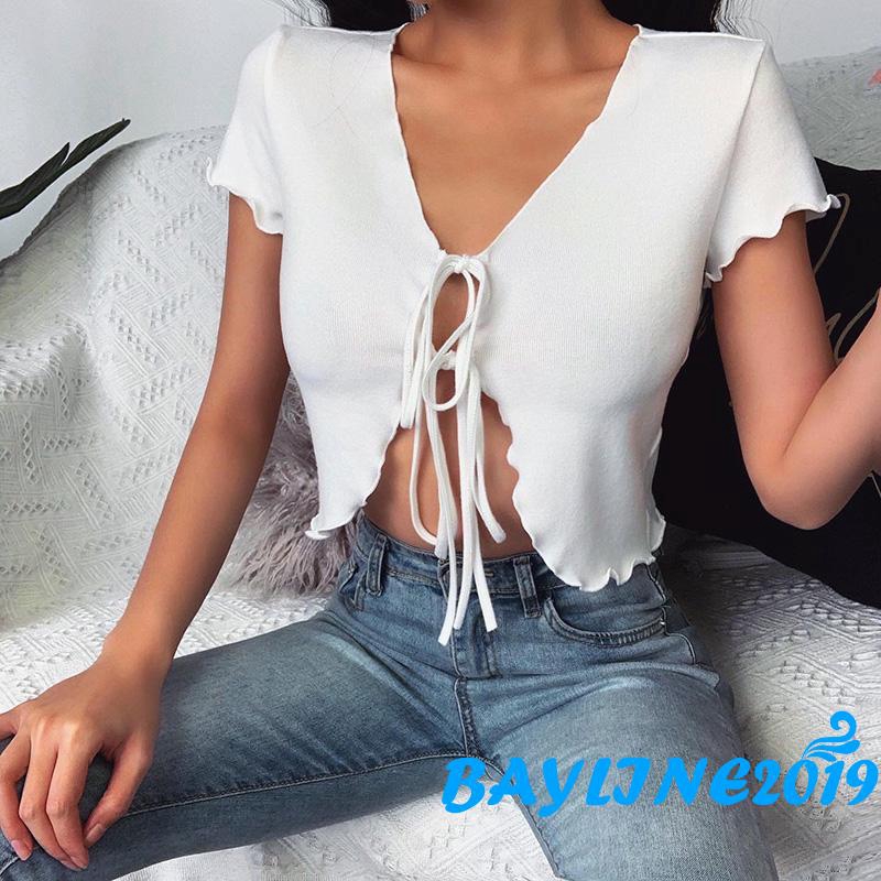 deep v cut tops