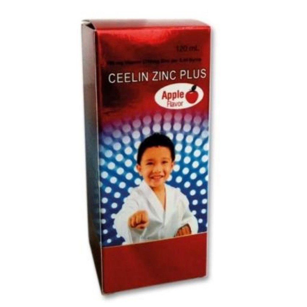 CEELIN ZINC PLUS SYRUP VITAMIN C 100MG+ ZINC 27.44MG/8ML APPLE FLAVOUR 120ML For Young Children Kids