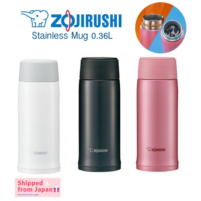 Zojirushi Vacuum Stainless Mug 0.36L Stainless Steel Insulated Thermal