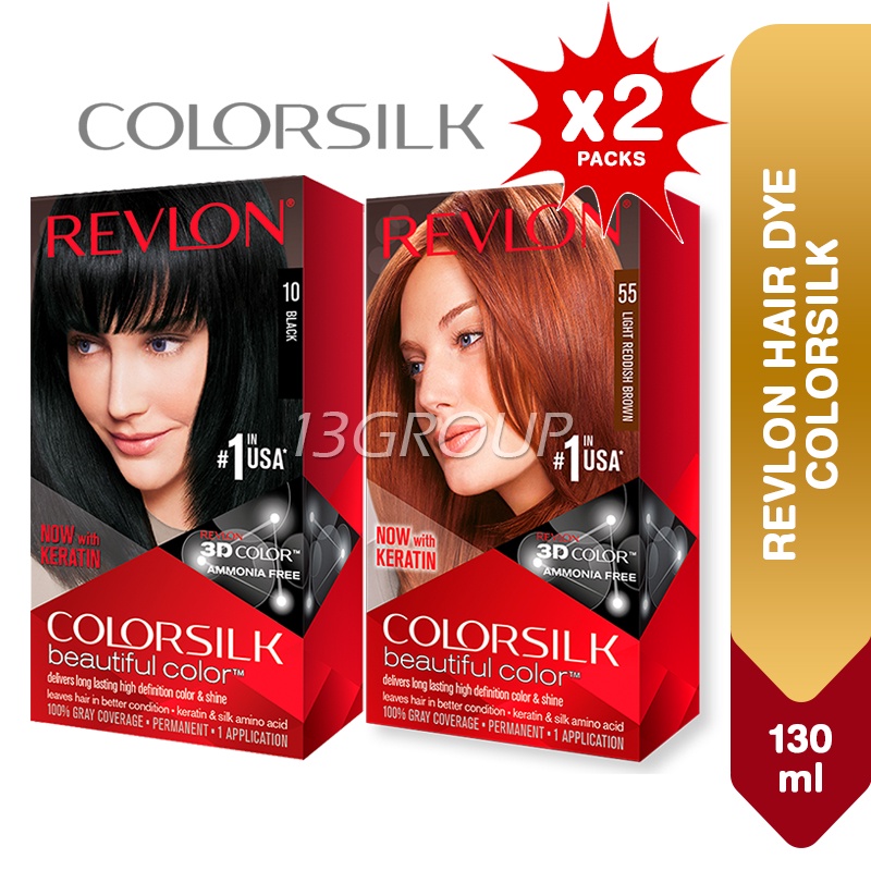 Revlon Hair Dye ColorSilk, 130ml [Bundle 2 Packs] | Shopee Singapore