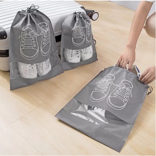 local stock | Dust Storage Pouch Outdoor Travel Sports Storage Gym Portable Non Woven Eco Friendly Drawstring Shoe Bags