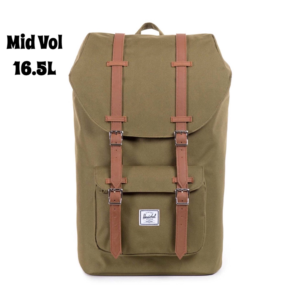 herschel army green backpack