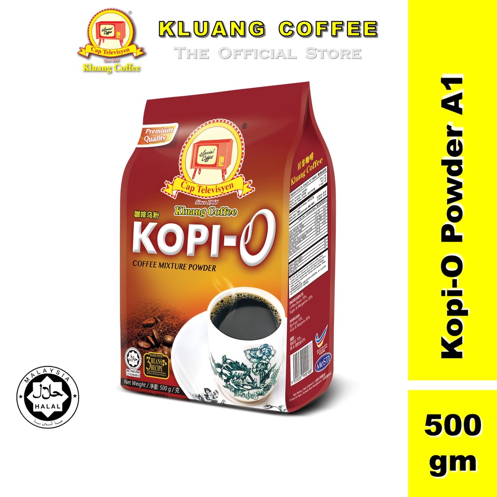 Kopi Kluang Cap Televisyen Powder Kopi O Gred A1 (500gm x 1 pack ...