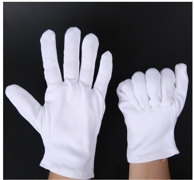3 Pairs White 100% Cotton Gloves for Dry Hand White Cotton Gloves for ...