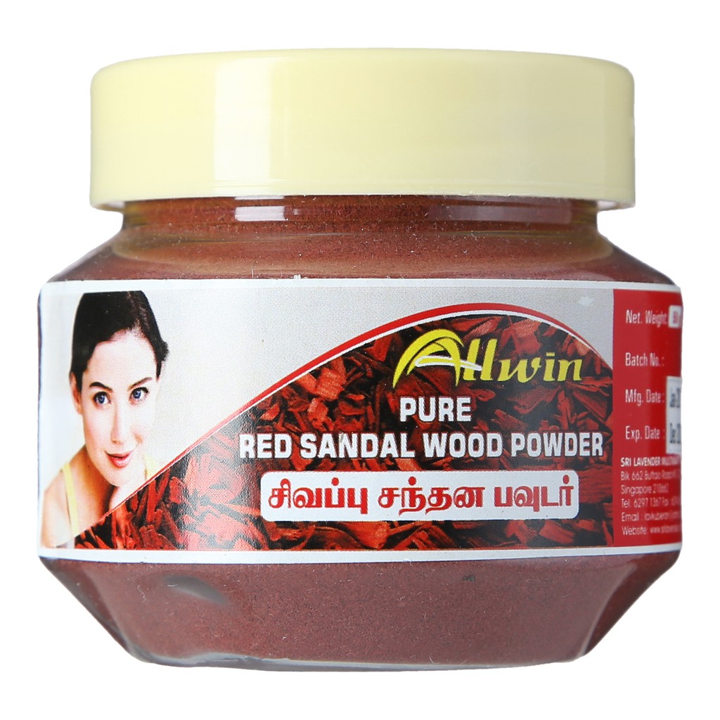 Allwin Pure Red Sandalwood Powder 50grm Shopee Singapore