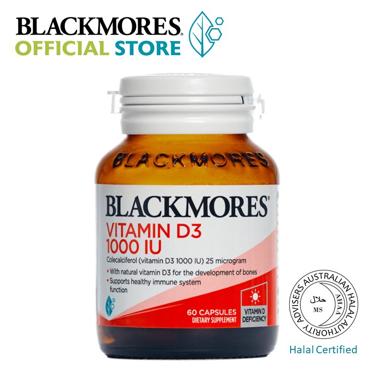 Blackmores Vitamin D3 1000 IU 60 capsules [Essential for Healthy Bone