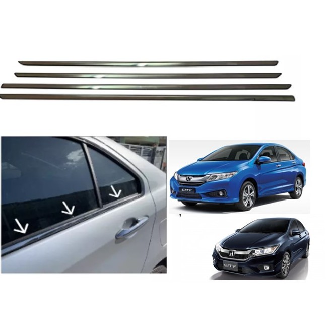 honda city chrome window trim