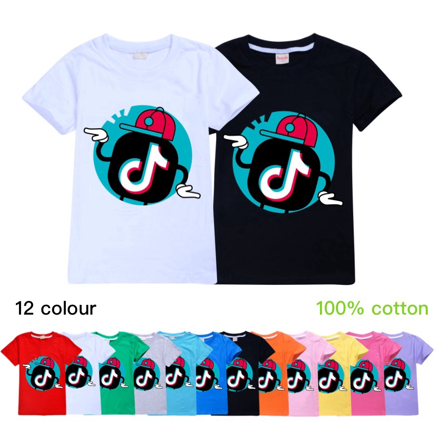 Tngstore Tiktok Douyin Tops T Shirt Boy Girl Shopee Singapore - tngstore t shirt roblox top short sleeve boy girl