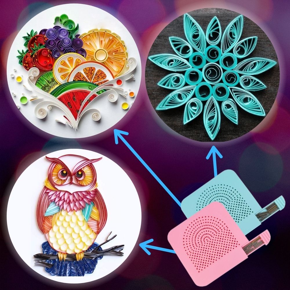 Paper Quilling Winder Board, Starter Kits Craft Set, Book Crimper