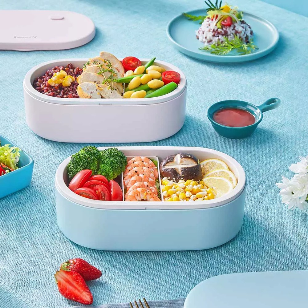Xiaomi Water Free Heated Lunch Box Electronic Food Heater Portable Food Warmer 800ml Lunch Containers For School Work Shopee Singapore