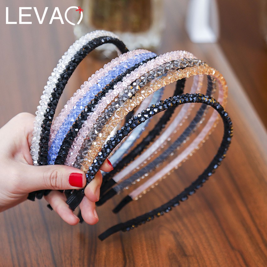 Levao Women Rhinestone Hairband Candy Color Headband Hair Accessories for  Girls | Shopee Singapore