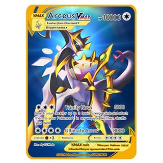 Spot Goods Pokemon Metal Cards English hp Arceus Vmax Yu Gi Oh Pikachu Charizard Golden Iron Card Kids Collection Birthday Gift Shiny V5ii Shopee Singapore
