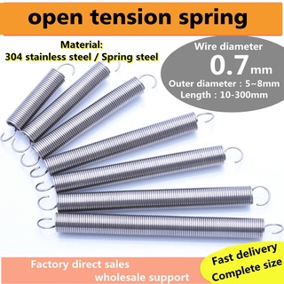 4pcs 0.3mm wire diameter 300mm length tension springs hook extension spring 