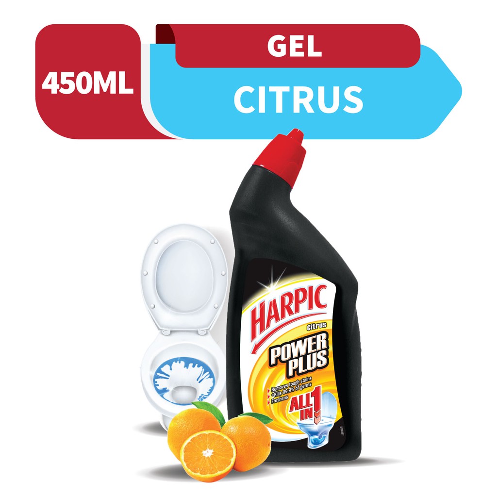 Harpic Power Plus All in One Citrus Active Cleaning Gel 450ML Toilet