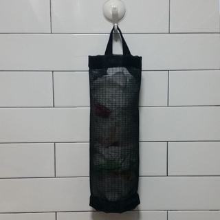 [SG] Black Plastic Bag Holder Grocery Storage Hanging Dispenser Organisation #2