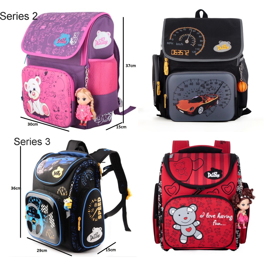 Delune Ergonomic School Bags / P1 P5 Spinal Support Schoo bag/Light weight Shopee Singapore