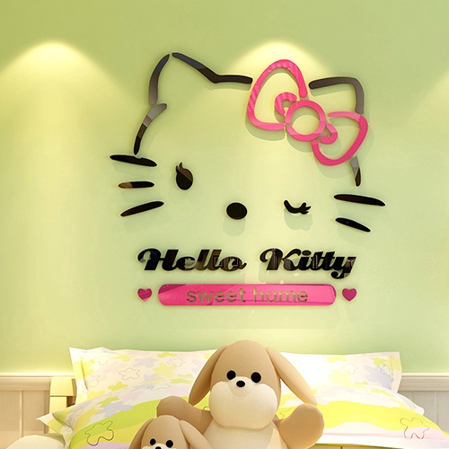 3d Wall Stickers For Kids Rooms Stickers Hello Kitty Poster Home Decor Shopee Singapore