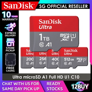 SanDisk Ultra microSD A1 UHS-I 120MB/s 128GB 200GB 256GB 400GB 512GB 1TB QUA4 QUAB QUAC 12BUY.SG