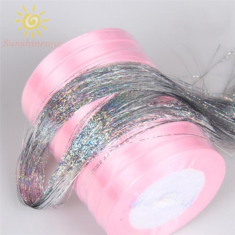 Image of Lady Synthetic Hair Extensions -Glitter Tinsel Laser Straight Wig Multi-Colours #4