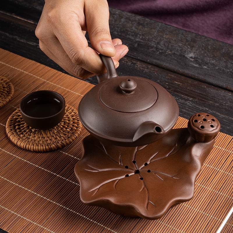 YOUZHIXUAN Tea Cup Ceramic Purple Sand Ice Cracked Glaze Kung Fu Teaware Set Black Color : Blue 