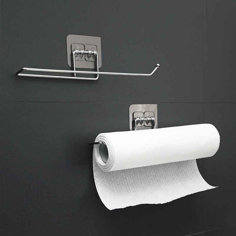 1pc Paper Towel Tissue Roll Hook Hanger Holder Organizer Storage Shelf Rack Bar