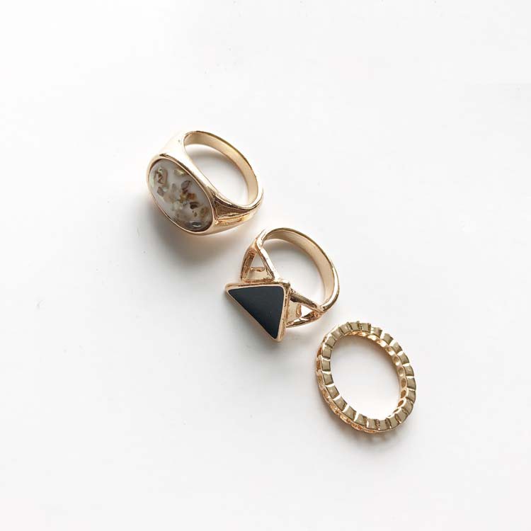 Image of XiaoboACC 2/3/4/5/7Pcs Korean Fashion Geometric Index Finger Rings Ring Set #5