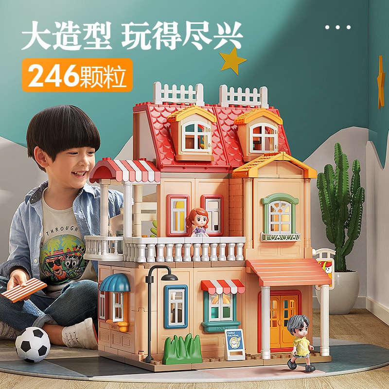 Feelo Genius Architect Villa Playhouse Dollhouse Duplo Compatible