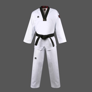 Mooto Taekwondo MTX Color Uniform Red Color For Demonstration Performances without Belt BK V Neck WT Logo 