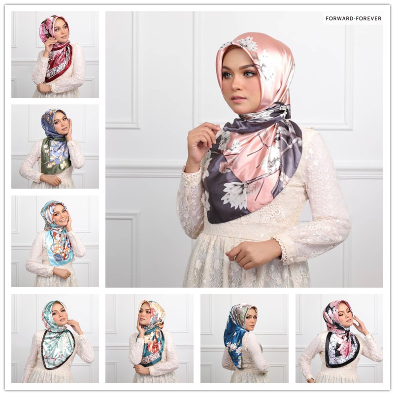 New Arrival Tudung Bawal Shawl Satin Hijab Squre 90cm Collection Shopee Singapore
