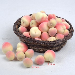 10pcs Set Simulation Foam Small Peach Fairy Fruit Party Decoration
