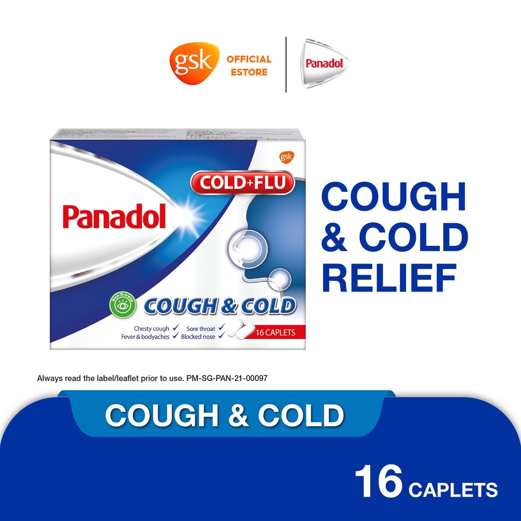 PANADOL Cough & Cold, for Cough, Headache, Blocked, Flu & Cold Relief