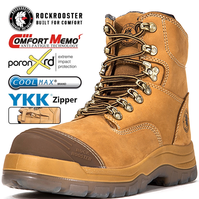 Rockrooster Safety Shoes Cowhide Impact 