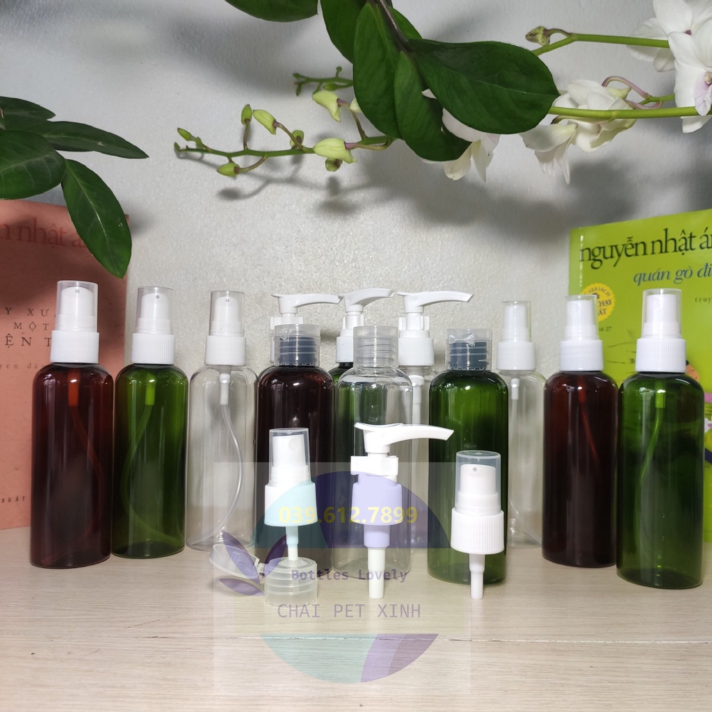 Colored Pet Plastic Bottle Set 100ml Round Neck 20 Cap Of All Kinds Used To Facilitate Cosmetic Extraction Shopee Singapore