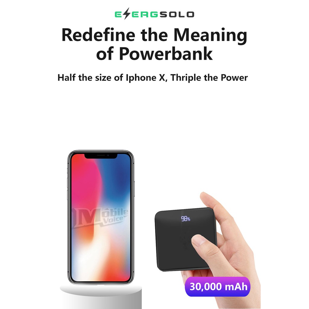 New Launch Energsolo Xl True 30000mah Portable Powerbank For