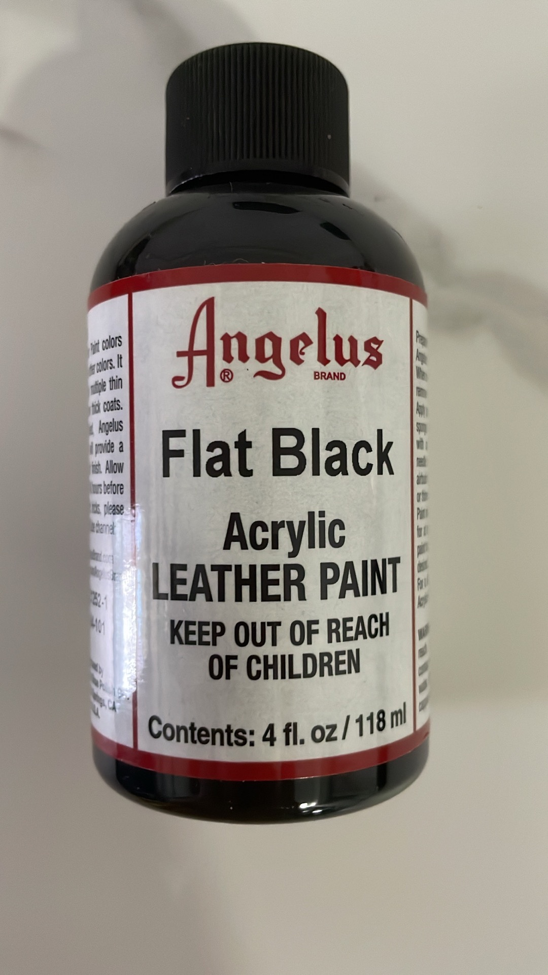 flat black angelus paint