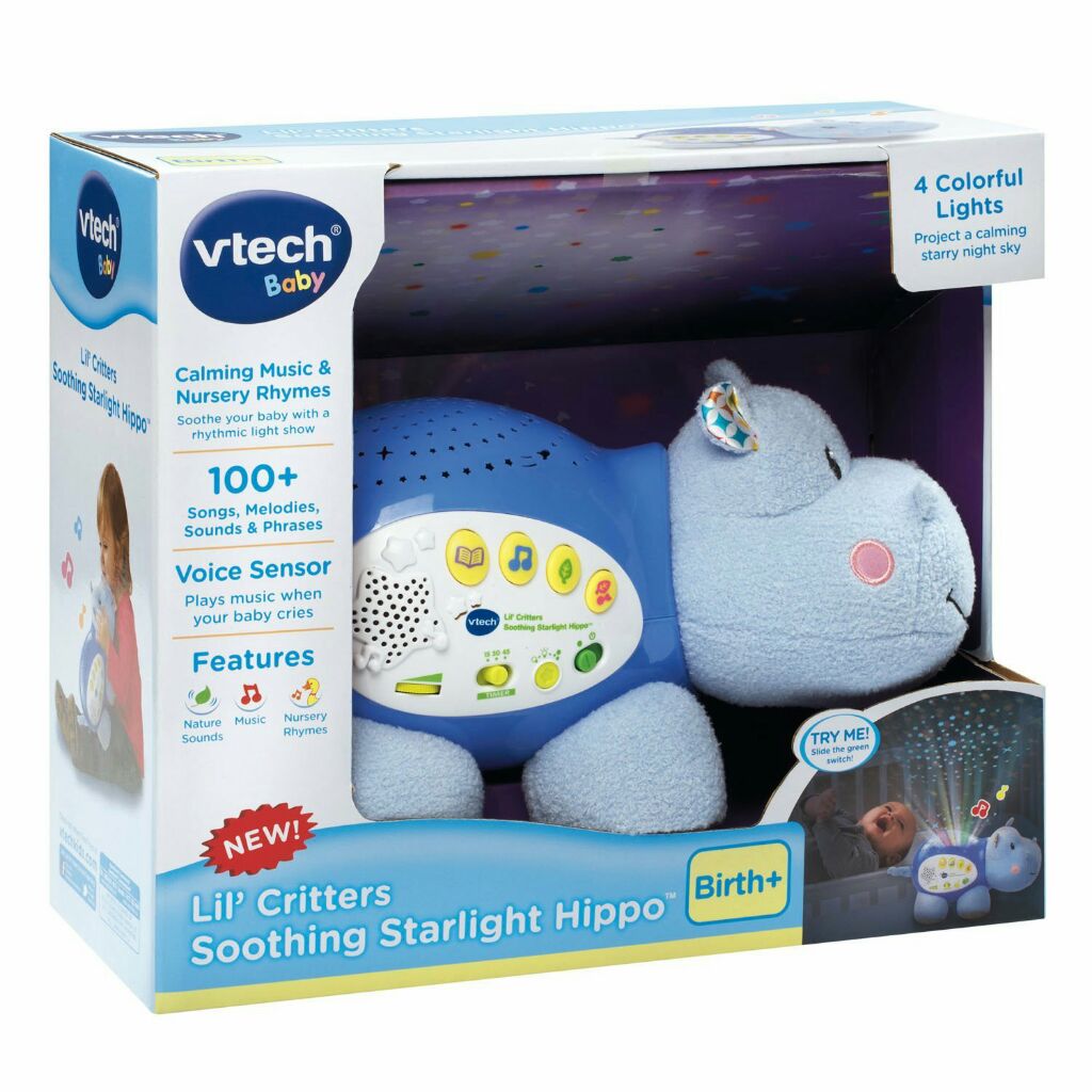 vtech baby lil critters soothing starlight hippo pink