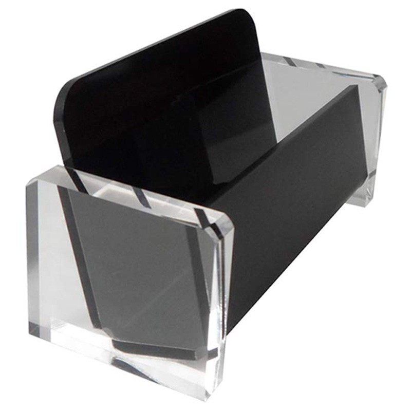 Acrylic Desktop Business Card Holder Display For Desk Elegant