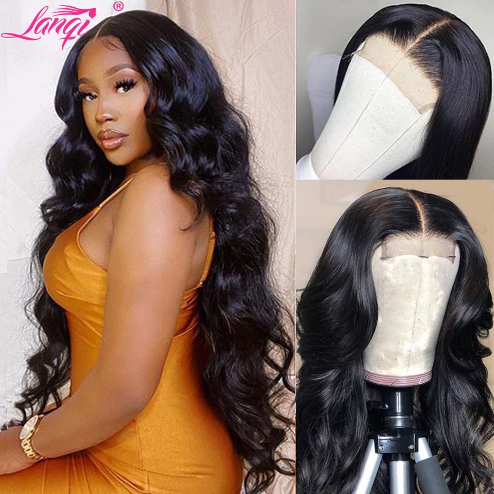 28 inch body wave lace front wig