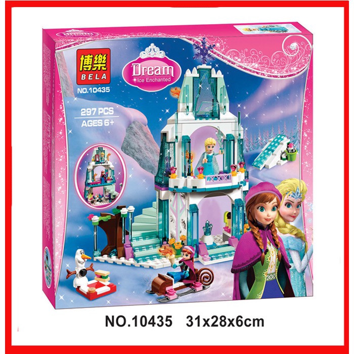 Disney Princess Lego Set Frozen Elsa's Sparkling Ice Castle 297 PCS Girl Gift