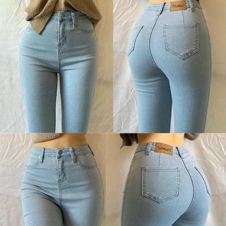 Image of Women's jeans basic slim fit black jeans korean stretch denim pants for women fashion long skinny jean pants