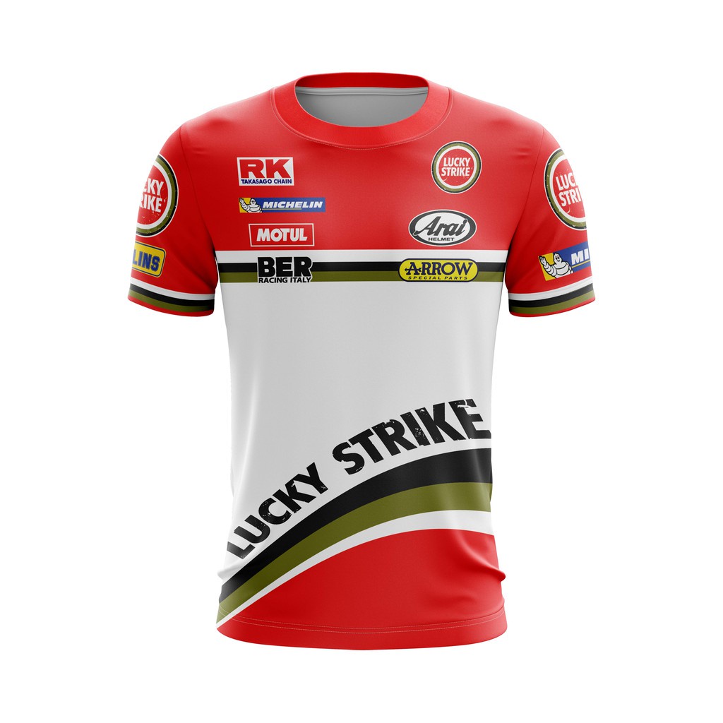 2022 NEW Summer style 3D print SHORT SLEEVE Lucky Strike MotoGp ...