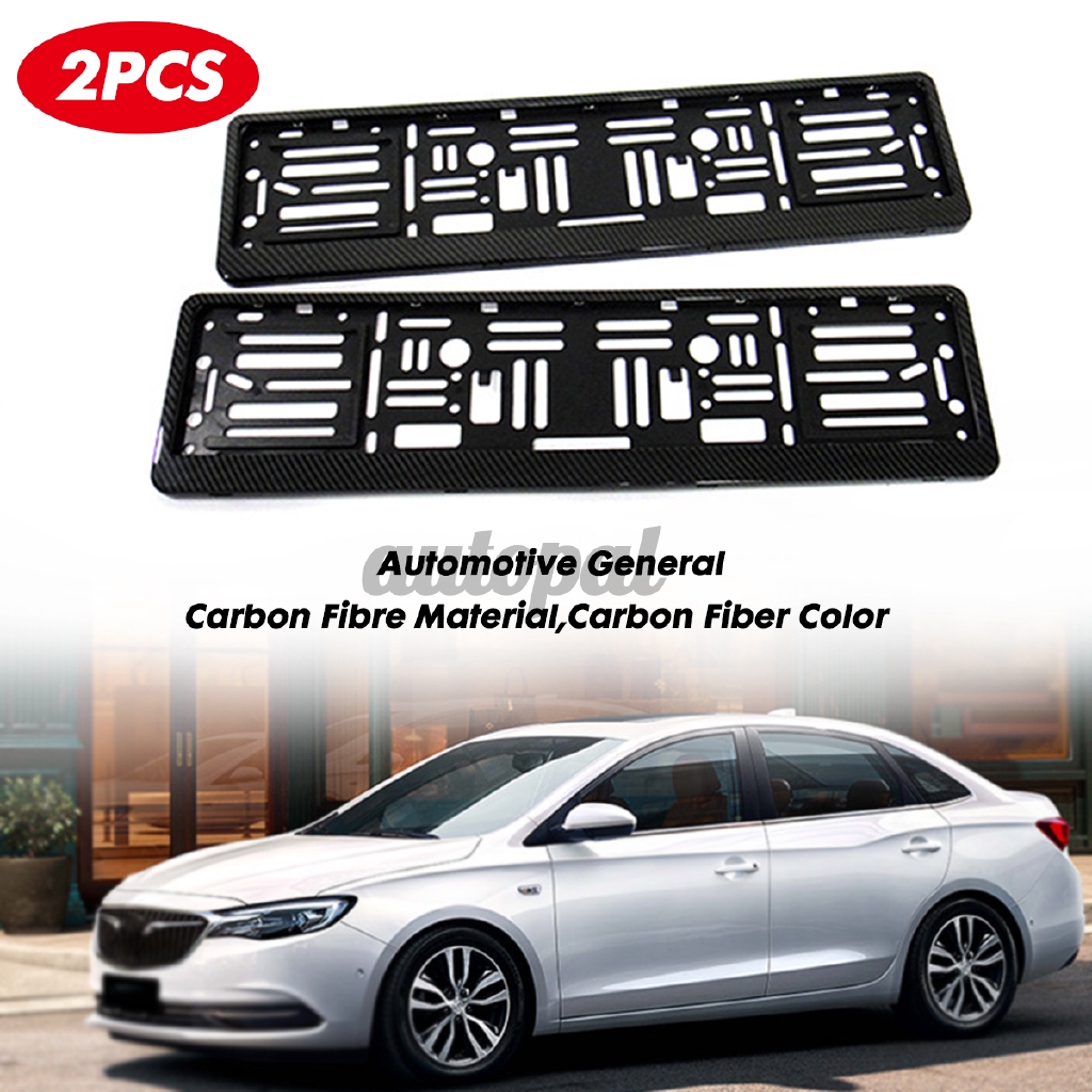 2x Genuine 3D Carbon Fibre Fiber Car Licence Number Plate Surround