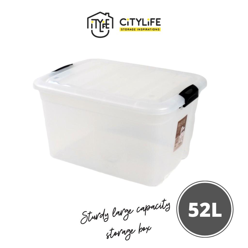 Citylife Large Storage Container 52L (Bundle of 2) Shopee Singapore
