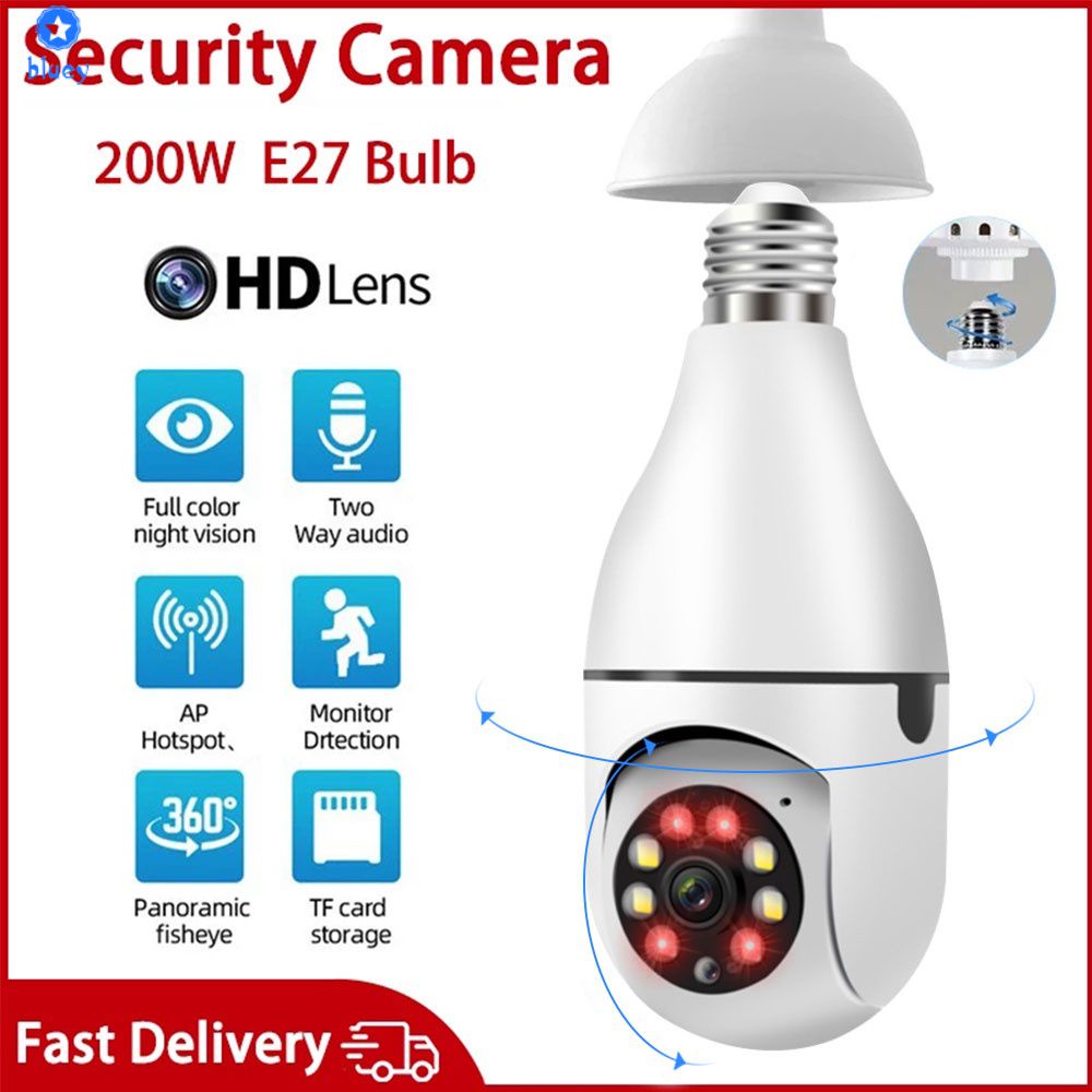 light bulb surveillance camera 360 Rotate 1080P HD installationfree Auto Tracking Panoramic