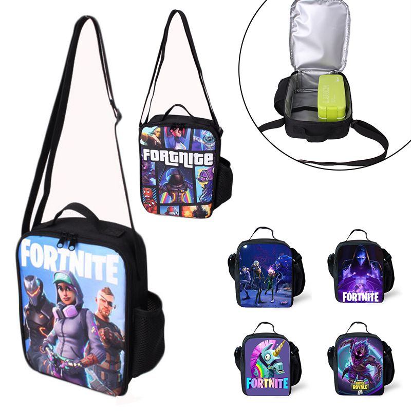 Fortnite Battle Royale Insulated Lunchboxes Girls Boys School Bag Snack Bags 
