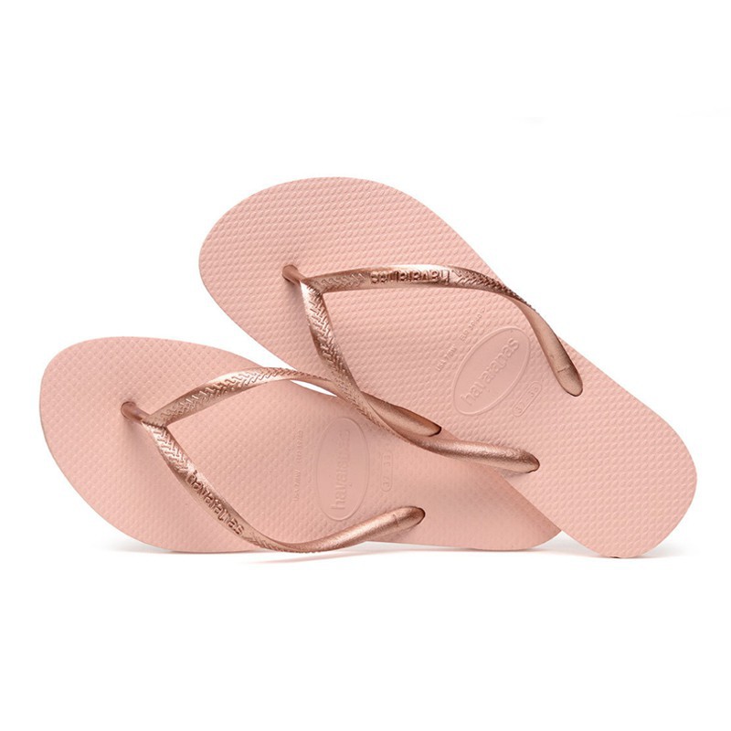 havaianas slippers rose gold