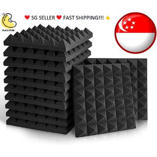 👍CHEAPEST!!!👍 Acoustic Sound Proof Absorber Studio KTV Soundproof Home Wall Foam Sponge Panels Pyramid 30*30*5cm