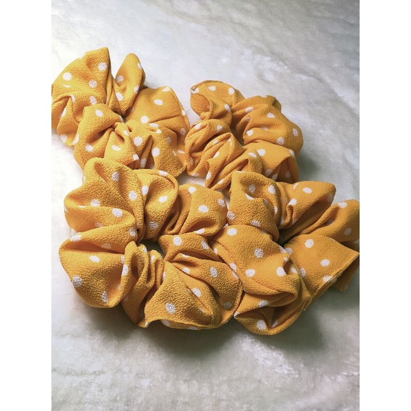 Bubble Chiffon Scrunchie Getah Rambut Polkadot Shopee Singapore