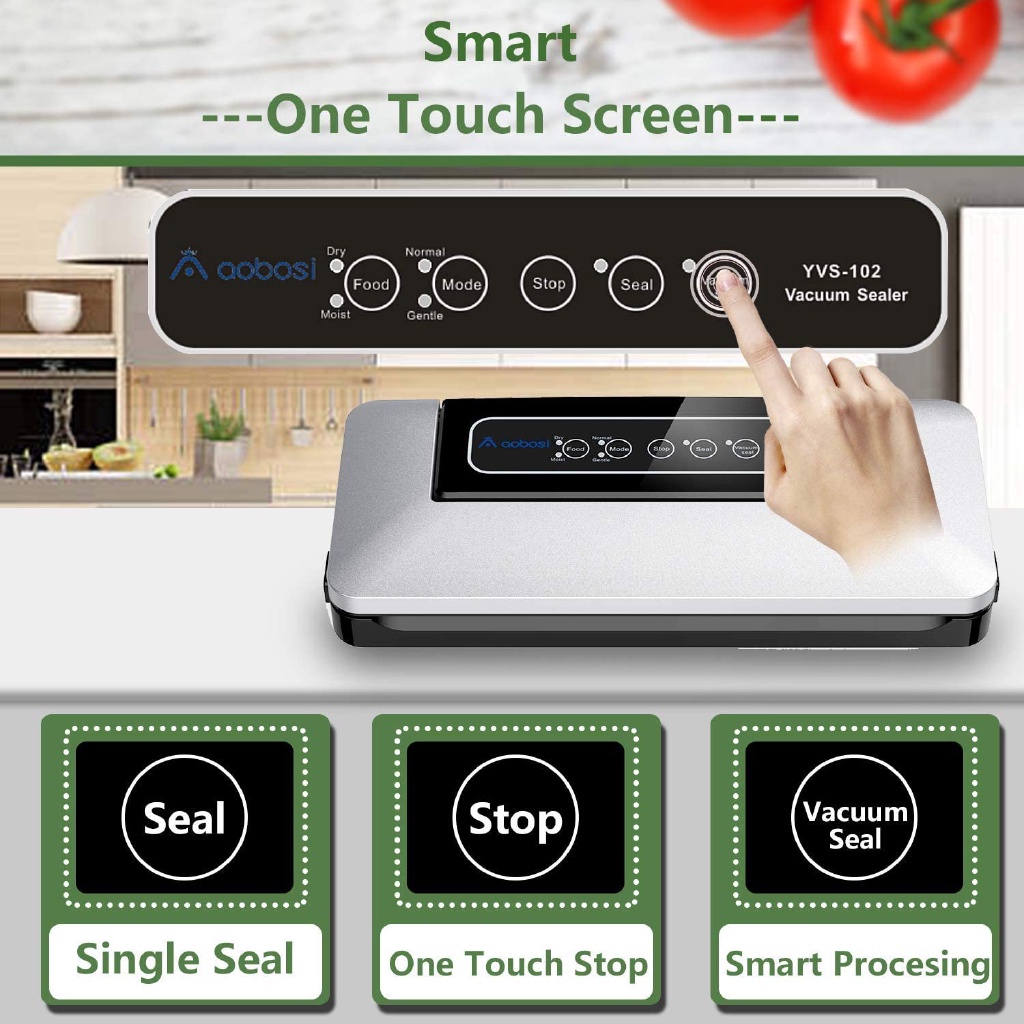 Aobosi Vacuum food Sealer Automatic Food Sealer Machine for Food Storage and Preservation with