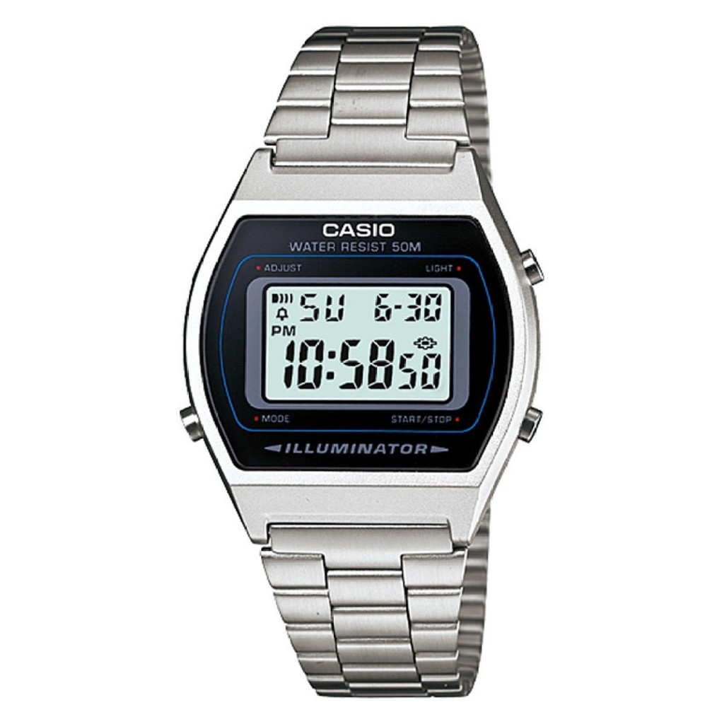 casio stainless steel digital watch